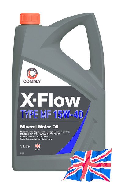 Моторное масло COMMA 15W40 X-FLOW TYPE MF, 5л, XFMF5L