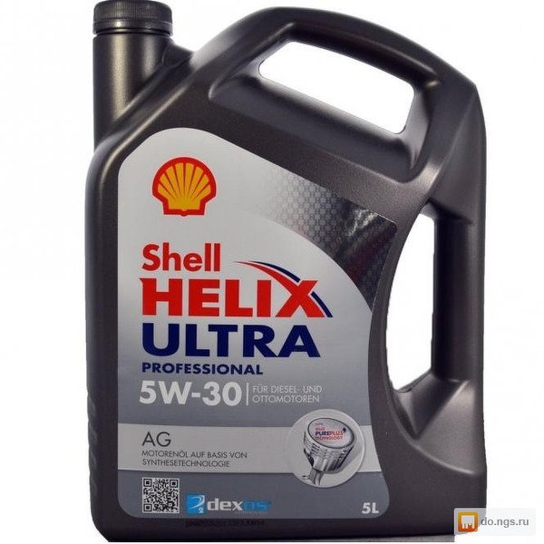 МОТОРНОЕ МАСЛО SHELL HELIX ULTRA PROFESSIONAL AG SAE 5W-30 (4Л)
