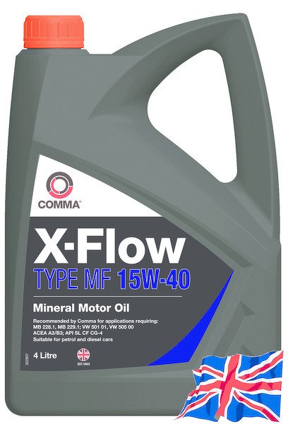 Моторное масло COMMA 15W40 X-FLOW TYPE MF, 4л, XFMF4L