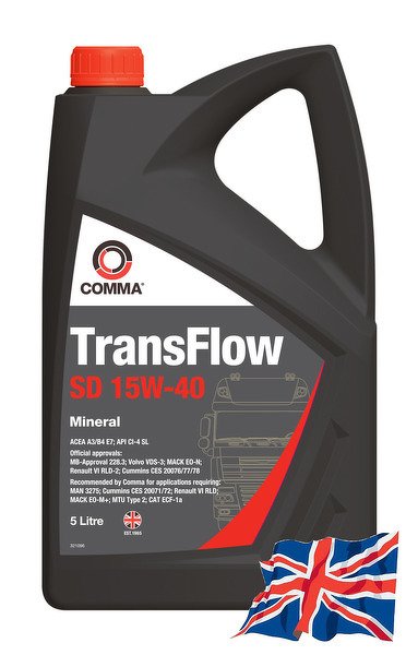 Моторное масло Comma TransFlow SD 15W40, 5л, TFSD5L