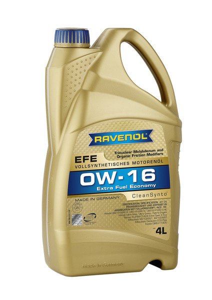 Моторное масло RAVENOL Extra Fuel Economy EFE, 0W-16, 4 л, 4014835802698