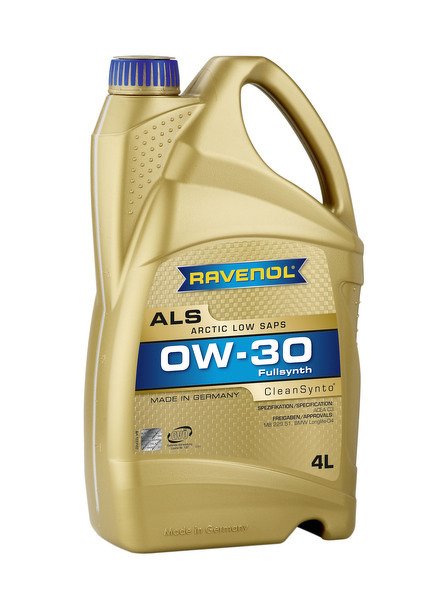 Моторное масло RAVENOL Arctic Low SAPS ALS, 0W-30, 4л, 4014835797796
