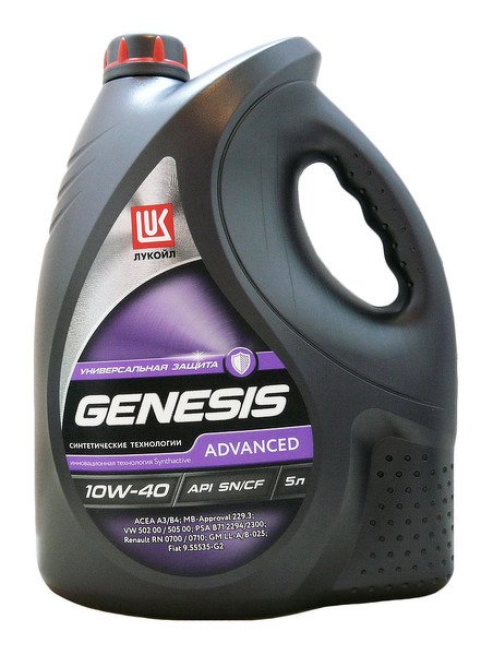 Моторное масло LUKOIL Genesis Advanced, 10W-40, 5л, 1632651