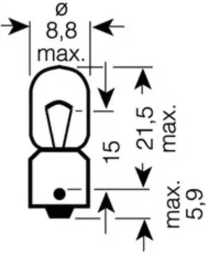 Osram original 3893-02b t4w 12v 4w ba9s