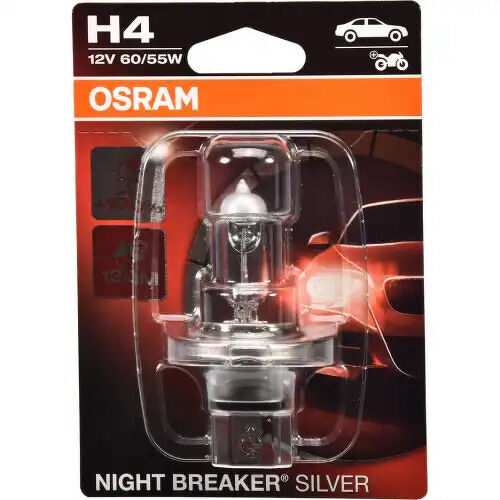 64193NBS-01B_лампа NIGHT BREAKER SILVER! 1шт. (H4) 12V 60/55W P43t +100% света