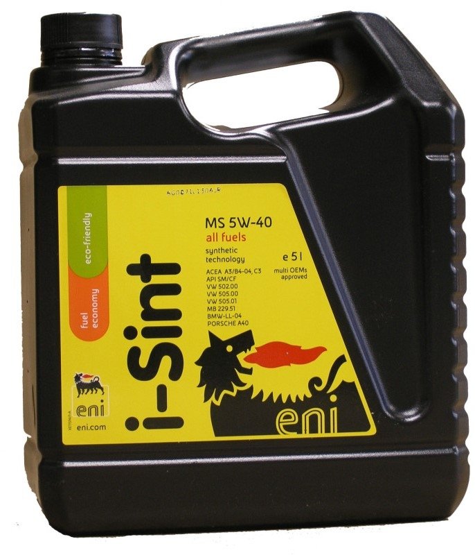 Моторное масло ENI I-Sint MS, 5W-40, 5л, 8423178020700