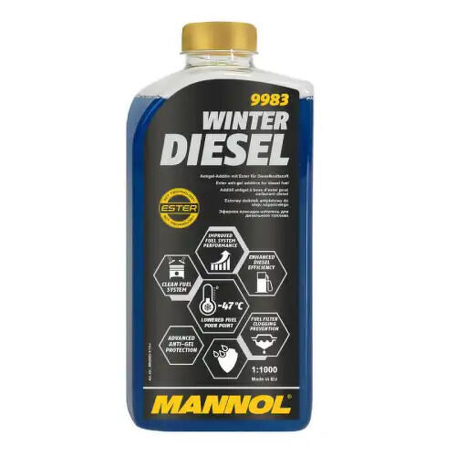 MANNOL 9983 WINTER DIESEL / ЗИМНИЙ АНТИГЕЛЬ ДЛЯ ДИЗЕЛЬНОГО ТОПЛИВА 1Л