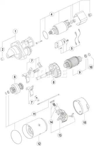 Стартер MS 394 Z1660 12V 3,20kW