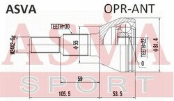 Шрус Наружный Задний 22x33.1x30, ASVA, OPRANT