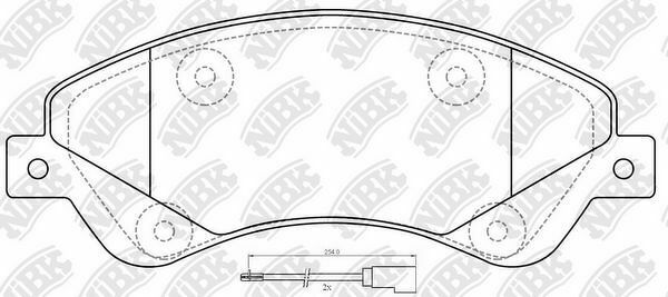 Колодки дисковые, NiBK, PN0505W