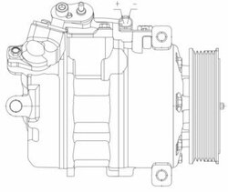 Компрессор кондиц. для а/м BMW 5 (E60) (03-) 2.5i/3.0i