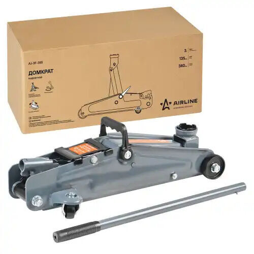 Домкрат подкатной 3т (MIN - 135 мм, MAX - 380 мм)