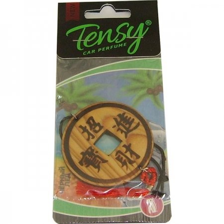 Ароматизатор Tensy дерево, Монета на удачу (Черный лед) 25шт./блок, TT05