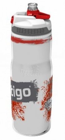 Бутыль для воды Contigo Devon Insulated с носиком легкосжимаемая, бело-красная, 650 мл, 10000187