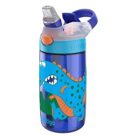 Детская бутылка для воды Contigo Gizmo Flip, синия с динозавром,420 мл, 10000470