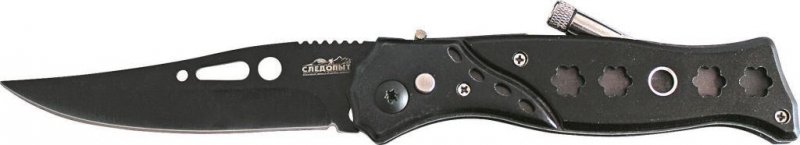Нож туристический Следопыт с фонариком, дл. клинка 88 мм, в чехле, PFPK06