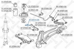 Сайлентблок зад. рычага внутр. Honda Civic all 91-01/CR-V 2.0 16V 95>