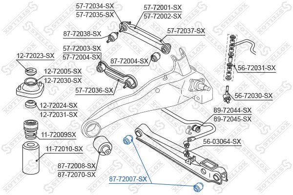 Сайлентблок зад. рычага нижн. Mitsubishi Lancer 92>/Carisma 95>