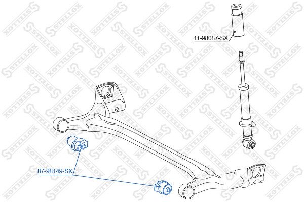 Сайлентблок зад. балки Toyota Corolla Verso CDE120/ZZE12# 01>