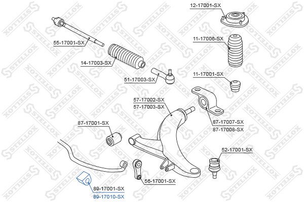 Втулка стабилизатора переднего d20 Subaru Legacy B11 94-98