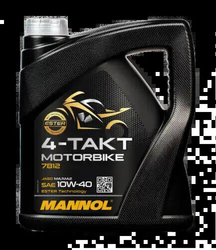 Mannol 7812 масло мот. 4-takt motorbike 10w-40 api sl 4л(1)