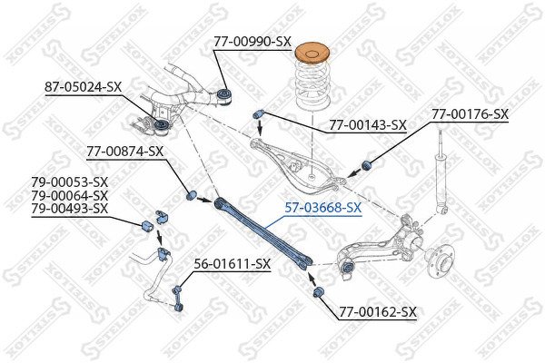 Рычаг задней подвески нижний BMW E36/E46/Z1 all 90>