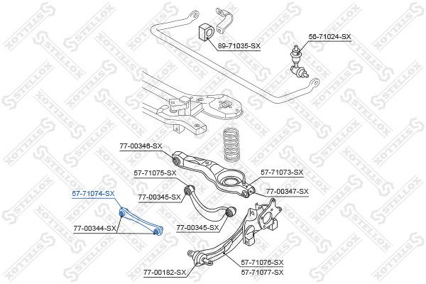 Рычаг задней подвески передний нижний Mazda 3 BK all 03>