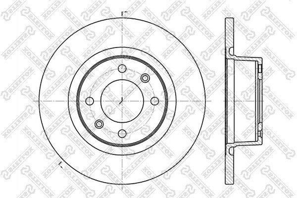 Диск тормозной задний Citroen C5 1.8-2.2HDi 01>