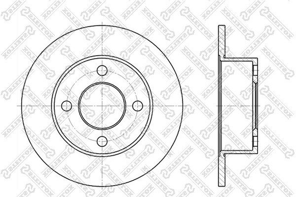 Диск тормозной задний Audi 80/90/100 1.6-1.9TD 86>