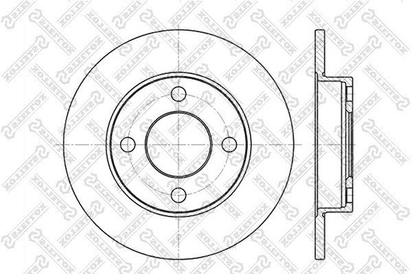 Диск тормозной задний Audi 80/90 1.8-2.8 <97