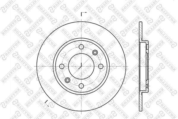 Диск тормозной задний Peugeot 206/306, Citroen Saxo/ZX 1.4-2.0 91>