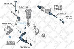 Сайлентблок рычага пер. Renault Safrane 2.2/3.0 92-96