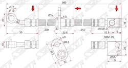 Шланг тормозной перед (Таиланд) HONDA CITY/FIT/JAZZ 01-/AIRWAVE/PARTNER 05- LH