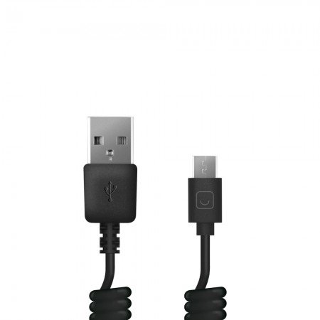 Дата-кабель USB-micro USB, 1,5 м, витой, черный, Prime Line