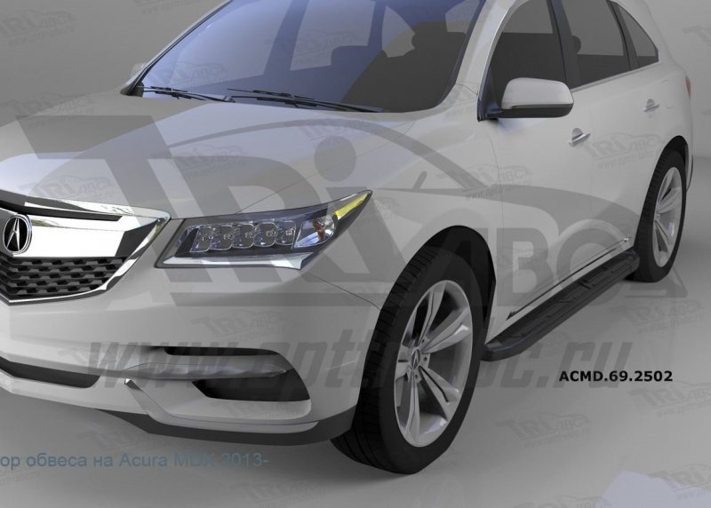 Пороги алюминиевые (Corund Black) Acura MDX (2014-), ACMD692502