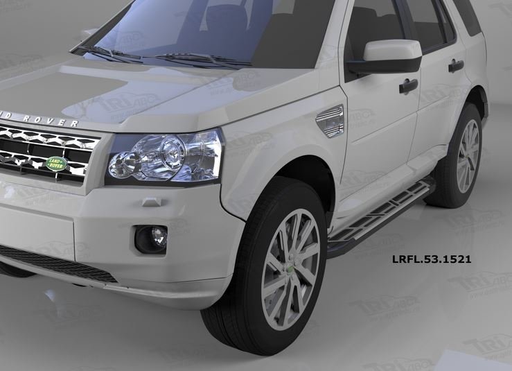 Пороги алюминиевые (Corund Silver) Land Rover Freelander 2 (2008-), LRFL531521