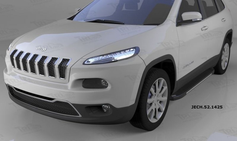 Пороги алюминиевые (Onyx) Jeep Cherokee (2014-), JECH521425