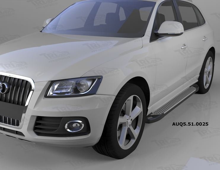 Пороги алюминиевые (Sapphire Silver) Audi (Ауди) Q5 (2009-), AUQ5510025