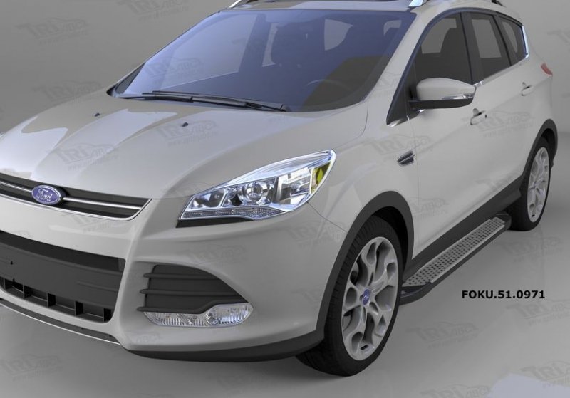 Пороги алюминиевые (Sapphire Silver) Ford Kuga (2013-), FOKU510971