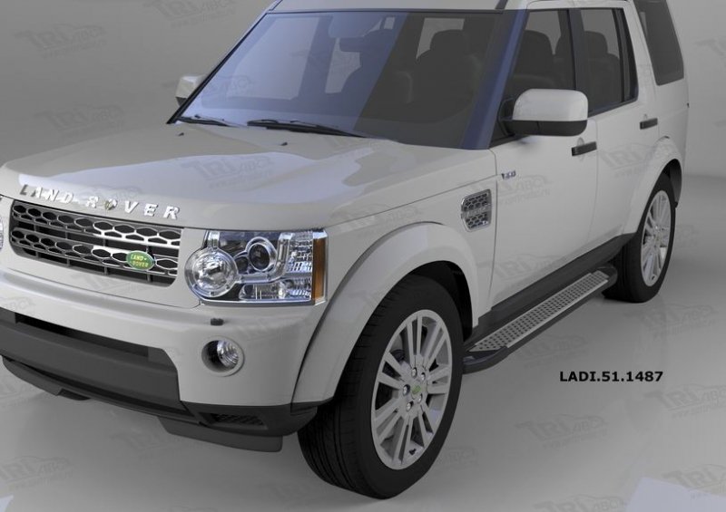 Пороги алюминиевые (Sapphire Silver) Land Rover Discovery 4 (2010-)/Discovery 3 (2008-2010), LADI511