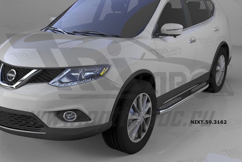 Пороги алюминиевые (Zirkon) Nissan X-Trail (2014-), NIXT593162