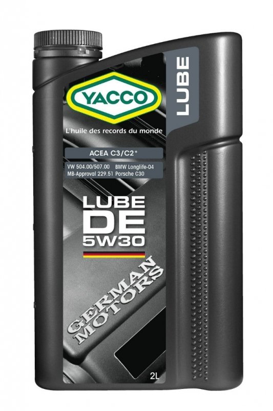 Масло моторное YACCO LUBE DE синт. 5W30, VW 504/00/507/00, SN/CF (2 л)