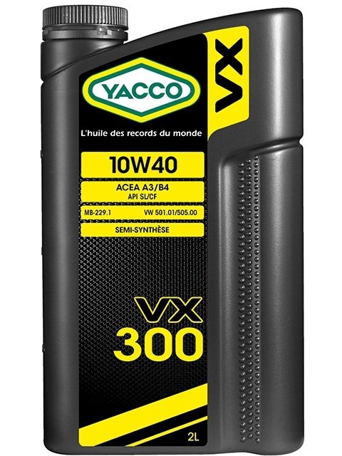 Масло моторное YACCO VX 300 п/синт. 10W40,SL/CF (2 л)