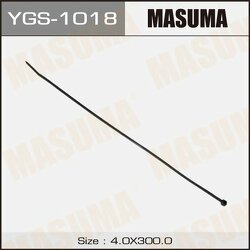 Хомут пластиковый 4,0 x 300 черный MASUMA YGS1018