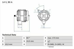 Генератор 14V 90A