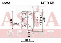 Шрус Внутренний Правый 33x131, ASVA, MTIRKB