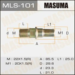 Шпилька колесная M22x1.5(R), M20x1.5(R)