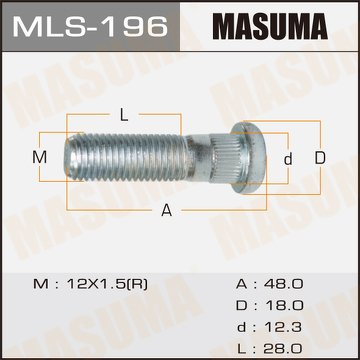 Шпилька колесная M12x1.5(R)