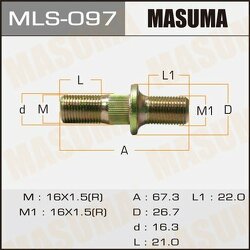 Шпилька колесная M16x1.5(R), M16x1.5(R)