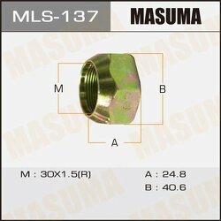 Гайка колесная Masuma M 30x1.5(R) под ключ
